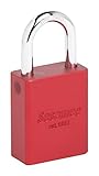 Sesamee 90312レッドSFIC Sesamee 900シリーズアルミボディPadlocks、幅1 1 / 2 "