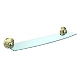Allied Brass MC-33/24-SBR 24' Beveled Glass Shelf Satin Brass [並行輸入品]