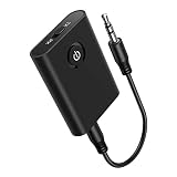 Bluetooth5.0 トランスミッター レシーバー Bluetooth 発信機 受信機 一台二役 ワイヤレス オーディオ 低遅延 小型 3.5mmオーディオケーブル付き スピーカー/イヤホン/テレビ