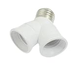 TOOGOO(R) E27 to E27 Light Lamp Bulb Socket 2 Splitter Converter [並行輸入品]