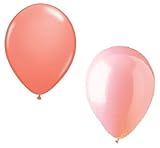 loonballoon 24ダーク&ライトコーラルピンク12 "ベビーシャワーパーティーウェディングデラックスラテックスバルーン