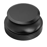 レコードクランプ、レコード重量クランプ耐久性のあるアルミニウムLPレコードプレーヤーの振動バランスLPビニールメタルディスクスタビライザー用(黒)