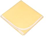 Kushies Flannel Receiving Blanket – シングルパック カラー: イエロー