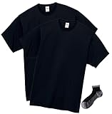 [プリントスター] 綿 厚手Tシャツ 2枚組 Sportsソックスセット ブラック L