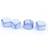 uxcell テーブル 机 エッジ コーナークッション ガード プロテクタ 透明 ブルー 26 x 26 x 18mm 4個入り