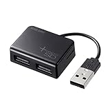 サンワサプライ カードリーダー付きUSB2.0ハブ（ブラック） USB-2HC319BK