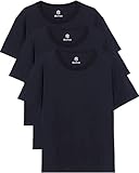 [BALLOT] Tシャツ メンズ 半袖 【綿100％×肉厚ヘビーウェイト】 無地 半袖Tシャツ 厚手 コットン 無地Tシャツ 3枚組 (L, ネイビー)