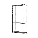 プラス AB 抗菌 スチールラック 耐荷重150kg/段 4段 幅88.7 奥行61.2 高さ210cm AB-2086-4 ブラック 437069