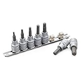 デイトナ(Daytona) バイク用 工具 ヘックスソケット 六角 ショート 差込角3/8インチ 7ピースセット(3/4/5/6/8/10mm) ソケットレール付き 91481