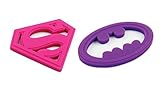 Bumkins - DC Comics Silicone Teether Combo Pack - Pink Superman & Purple Batman by Bumkins [並行輸入品]