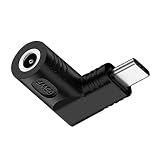 NFHK DCジャック5.5x2.5mm入力→USB-C Type-C角度90度電源プラグ充電アダプター（ノートPCスマホ用