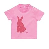 BabyChips うさぎのネックレス(名入れ半袖ベビーTシャツ) 90 ピンク