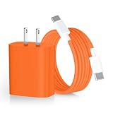 Cardill iPhone17 充電器 タイプc 充電器 type-c 20W PD 急速充電器 [正規MFi認証品/PSE認証済み] USB C-C ケーブル 2M付属 usb-c コンセント タイプC 電源アダプター コンセント対応 iPhone16/15/Pro/max/iPad Pro/AirPods その他usbc機器対応 (だいだい色×1)