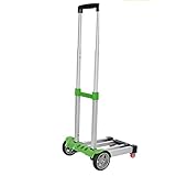 Rxbdk ショッピングトロリーアルミ合金の折り畳み式手荷物ハンドプル商品トレーラーグリーン