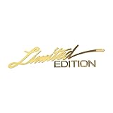 エディションエンブレム | カーバッジ ステッカー 装飾 限定版デカール,カーステッカー ゴールデンボディバッジメタルステッカークリエイティブボディステッカーモーターサイクルステッカーメタルステッカー携帯電話ステッカー2 個クリエイティブ車のデカールバンパーステッカー車のサイドデカール装飾車のステッカー車のトラックフードオートバイ