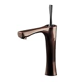 カクダイ シングルレバー混合栓 トール ブロンズ 逆止なし 183-245GN