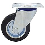 プレスキャスター 自在車（ゴム（B入）車） 100mm（プレスキャスター）