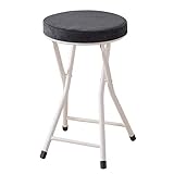 東谷(Azumaya-kk) ブラック W30×D30×H49(折りたたみ時:W30×D7×H70) ロンダ スツール PC-31SBK