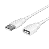 オウルテック USB延長ケーブル Type-A 2m 断線に強い USB Type-A オス to USB Type-A メス ホワイト OWL-CBKE20-WH