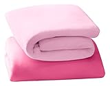 Clevamama Jersey Cotton Fitted Sheets (Crib/Cradle, 44 x 90 cm, Pink by Clevamama
