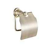 Tophome ペーパーホルダー　壁 取付け　 トイレットペーパーホルダー 豪華　アンティーク風　重厚感のある 真鍮製　ブロンズ色 ヨーロッパ調 おしゃれ　紙巻器　バスアクセサリー