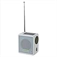 手回し・ソーラー充電式 電池が不要!AM/FMラジオ BL107RSDWH
