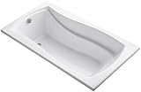KOHLER K-1229-W1-0 Mariposa 66-Inch X 36-Inch Drop-In Bath with Bask Heated Surface and Reversible D