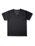 [グンゼ] Tシャツ メッシュ Vネック メンズ ブラック 日本 M (日本サイズM相当)