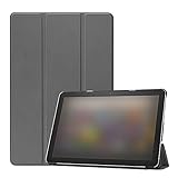 タブレットケースカバー・Amazon Fire HD 10/Fire HD 10 Plus(2021モデル)10.1インチケース/カバー 耐衝撃 PUレザー アマゾン ファイヤーHD10/hd10プラス第11世代 スタンド機能 衝撃吸収 保護 手帳型レザーケース/カバー おしゃれ タブレットPC ケース/カバー(グレー)
