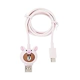 LINE FRIENDS 充電＆データケーブル(C-type) ピッグブラウン
