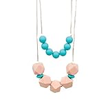Bumkins Nixi Paloma Silicone Teething Necklace, Turquoise [並行輸入品]