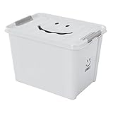 笑顔がかわいい！！「スマイルボックス Lサイズ」【IT】ホワイト(#9815095)サイズ：幅40×奥行28×高さ27.5cm