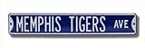 NCAA Memphis Tigers Aveストリートsignstreetサイン、チームカラー、36 " x 6 "