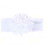 Tonsee ベビー ラブリー ヘッドバンド メッシュ フローラル 髪飾り ヘアバンド (ホワイト)