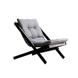 CACTUS　折りたたみソファ　天然木　リクライニング　一人掛け　ウッドアームチェア/座椅子　リラックスチェアー　敬老の日 /プレゼント (幅60x奥行57x高さ12cm（グレー）)