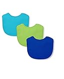 グリーンスプラウツ green sprouts スタイ よだれかけ 防水 オーガニックコットン マジックテープ ドライビブ stay-dry bibs 3枚セット 3-12ヶ月 Blue set