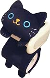 ロールペーパーホルダー 猫のぬいぐるみ トイレットペーパーカバー トイレ カバー グッズ 雑貨 ネコ ぬいぐるみカバー かわいい 猫 クロ