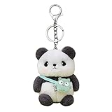かわいいパンダキーホルダーバックパック用ぬいぐるみキーホルダーバッグキーホルダーパンダキーホルダーぬいぐるみキーホルダーバッグペンダントパンダキーリングパンダキーホルダー