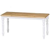 不二貿易 ダイニングベンチ　マキアート　/96721 ナチュラル×ホワイト/ベンチ