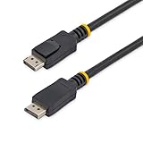 StarTech.com ラッチ付きDisplayPort 1.2 ケーブル 5m ディスプレイポート/DPモニターケーブル オス/オス ブラック 4K対応 DISPL5M