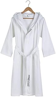 パジャマジャカードステッチダブル厚い浴衣レディース高級ローブ豆緑カップル 着る毛布 (Color : B, Size : M)