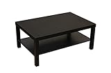 アウトレット棚付きセンターローテーブル 90cm幅　ブラック　  0065DBK