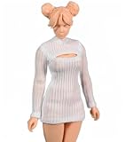 romankey 1/12 女性　美少女　可動　フィギュア用　セーター　服　ホワイト