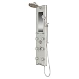 Pulse ShowerSpas 1013-GL Kihei II Tempered Tough Glass Shower Panel, Silver with Chrome Finish