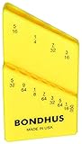 【国内正規品】BONDHUS(ボンダス) 六角レンチケース ボンデックス・ケースインチ12本収納 [0.050、1/16、5/64、3/32、7/64、1/8、9/64、5/32、3/16、7/32、1/4、5/16インチ用] No.18036