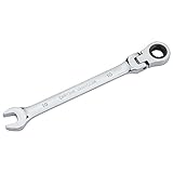 KISENG フレックスラチェットレンチ 首振りラチェット スパナ レンチ 10mm 1本