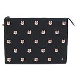 [メゾンキツネ] MAISON KITSUNE ネイティブユニオン コラボ パソコンバッグ PCバッグ パソコンケース PCケース STOWLTMBSAOF14 P198 オールオーバー フォックス ラップトップ スリーブ 13/14 ブラック 黒 [並行輸入品]