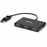 StarTech.com マルチディスプレイアダプター／DisplayPort 1.2接続／デュアルHDMI 4K30Hzまたはトリプル1080p 60Hz／Windowsのみ／マルチモニター グラフィックアダプター／3画面 ビデオ 分配器 スプリッター MSTDP123HD [並行輸入品]