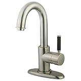 Kingston Brass FS8438DKL Single Handle 4 in. Centerset Lavatory Faucet with Push Pop-up & Optional D