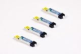 150mah 1s 3.7v 25c Lipo Battery (4Pcs) [並行輸入品]